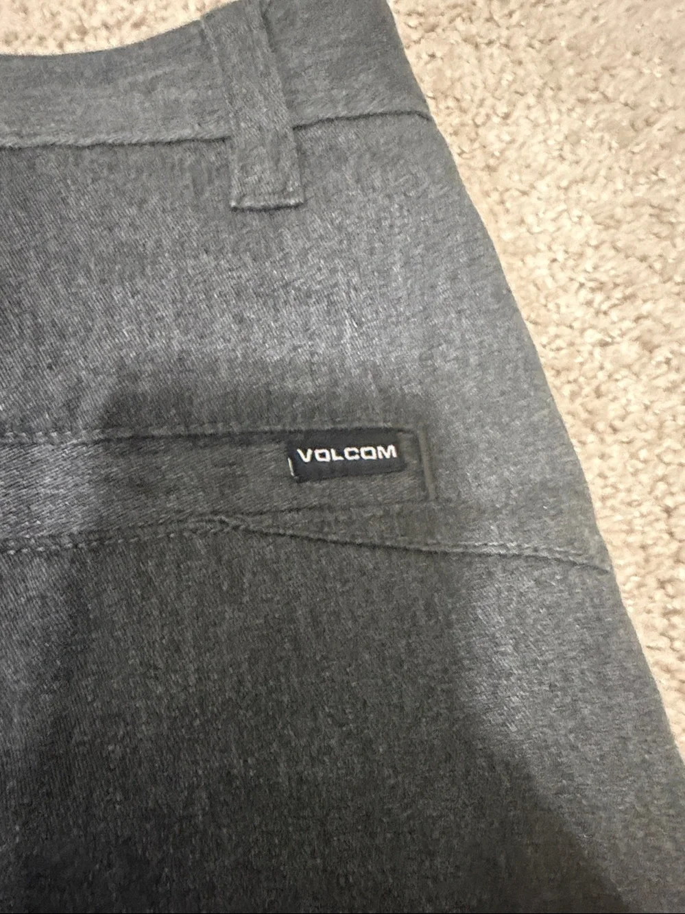 Volcom Men's Black Flat Front Shorts